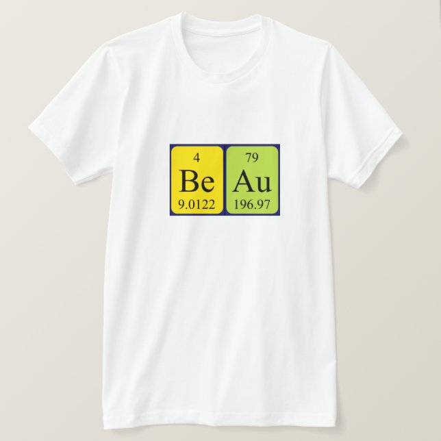 Beau Periodisk skjorta bord namn T Shirt (Design framsida)