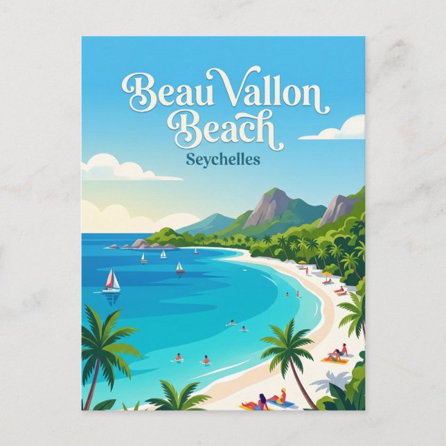 Beau Vallon Beach Seychellerna Vykort (Framsida)