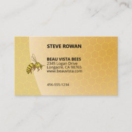 Beau Vista Bee Logotyp Professionell Visitkort
