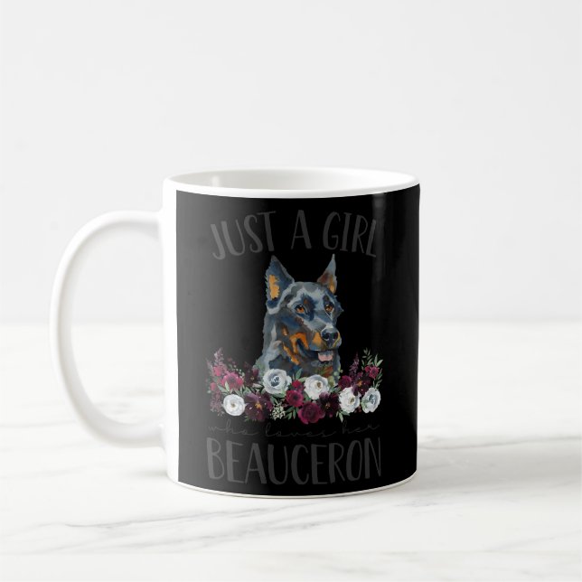 Beauceron bara en som Kärlek hennes Beauceron Kaffemugg (Vänster)
