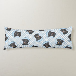 Beauceron Black and Tan Painting Sheepdog Hund Art Kroppskudde