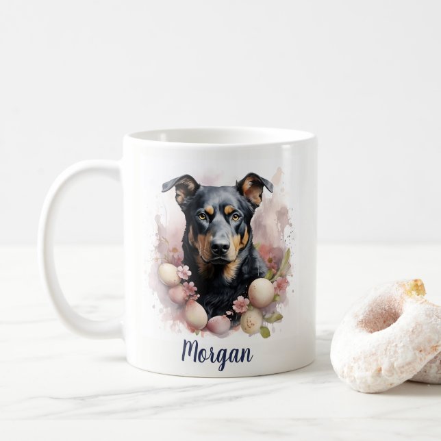 Beauceron - blommarna Påskägg & Cherry - Kaffemugg (Med munk)