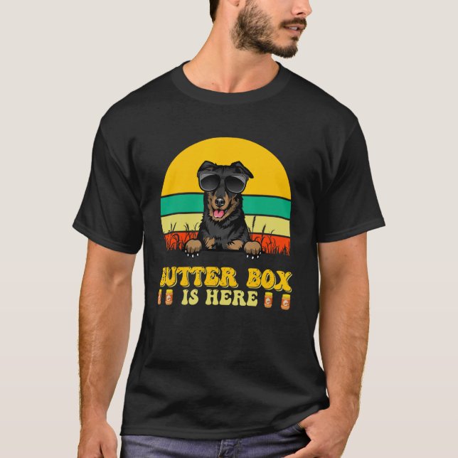 Beauceron Dog Butter Box Is Here Father s Day T Shirt (Framsida)