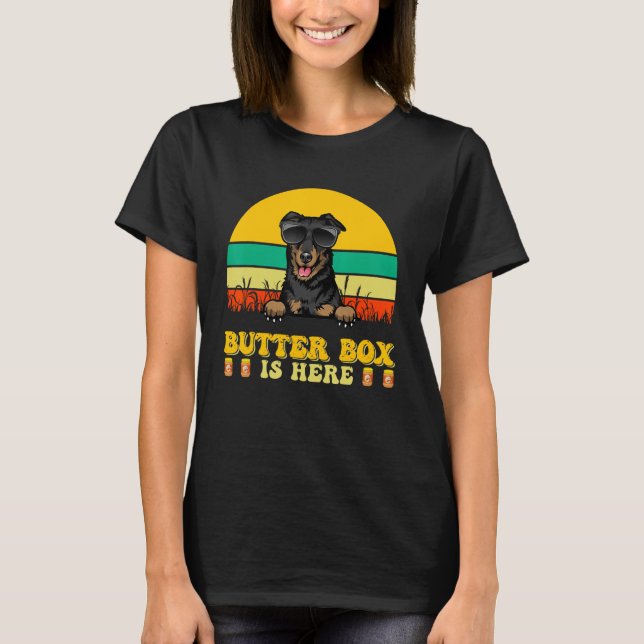 Beauceron Dog Butter Box Is Here Father s Day T Shirt (Framsida)