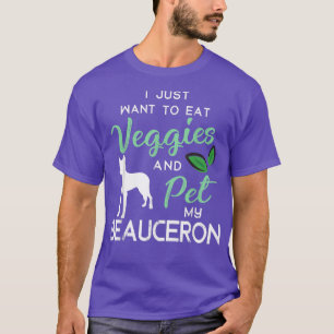 Beauceron Funny Vegan Hund älskare Owner Julafton T Shirt