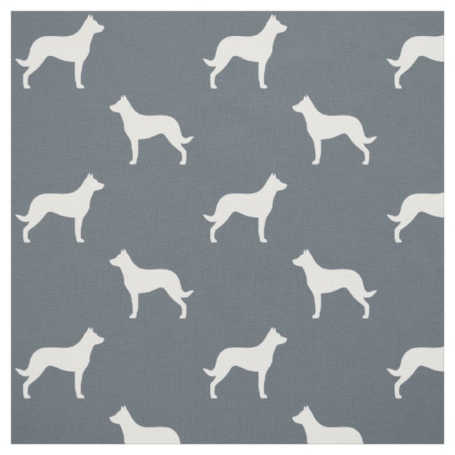 Beauceron Hund aveln Silhouettes Patterned Tyg (Provkarta)