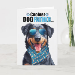 Beauceron Hund Coolest Pappa All Fars dag Helgkort