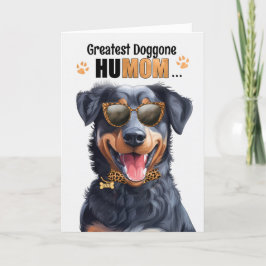 Beauceron Hund Underbarare HuMOM Mors dag Helgkort
