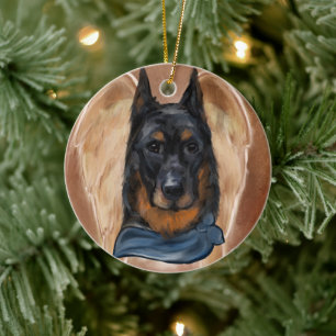 Beauceron Julgransprydnad Keramik