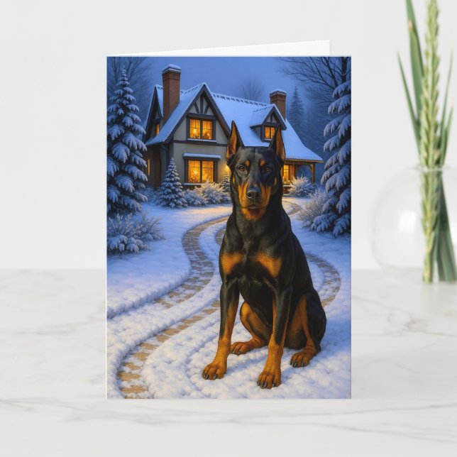 Beauceron Julkort Helgkort (Framsida)