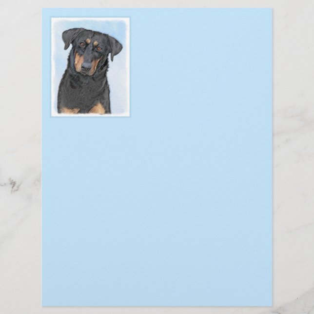 Beauceron Painting - Cute Original Hund Art (Framsida)