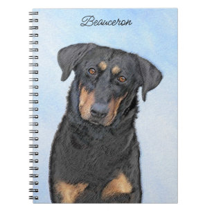 Beauceron Painting - Cute Original Hund Art Anteckningsbok