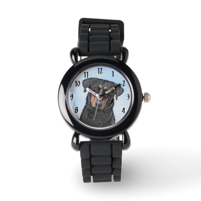 Beauceron Painting - Cute Original Hund Art Armbandsur (Framsida)