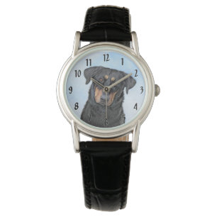 Beauceron Painting - Cute Original Hund Art Armbandsur