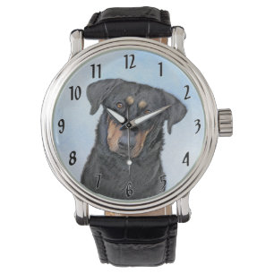 Beauceron Painting - Cute Original Hund Art Armbandsur