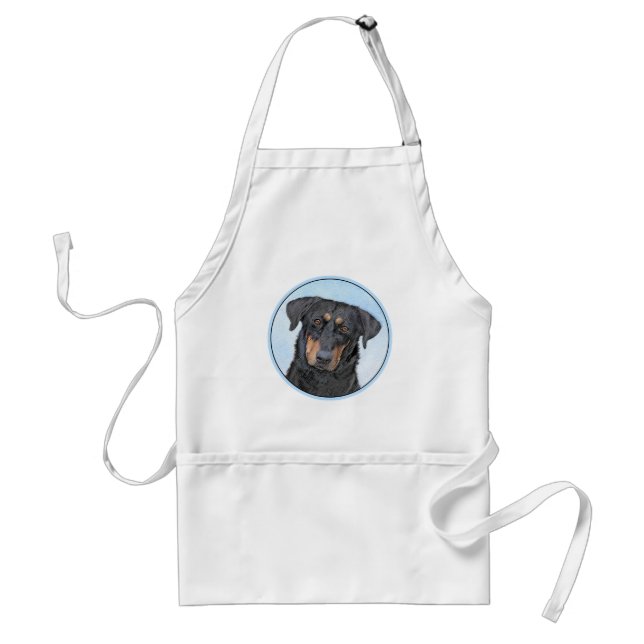 Beauceron Painting - Cute Original Hund Art Förkläde (Framsidan)