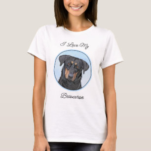 Beauceron Painting - Cute Original Hund Art T Shirt