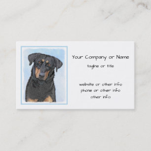 Beauceron Painting - Cute Original Hund Art Visitkort