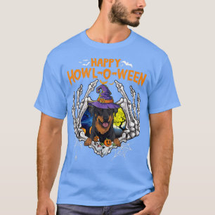 Beauceron Skeleton Heart Lycklig HowlOeen Costume T Shirt