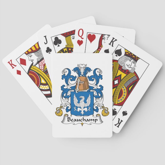 Beauchamp Family Crest Spel Kort (Baksidan)
