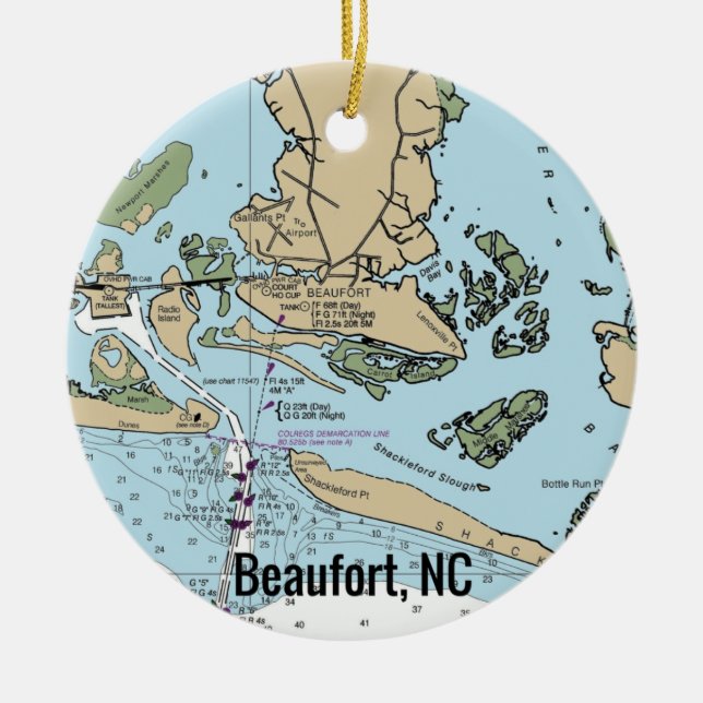 Beaufort NC-diagram Julgransprydnad Keramik (Framsidan)