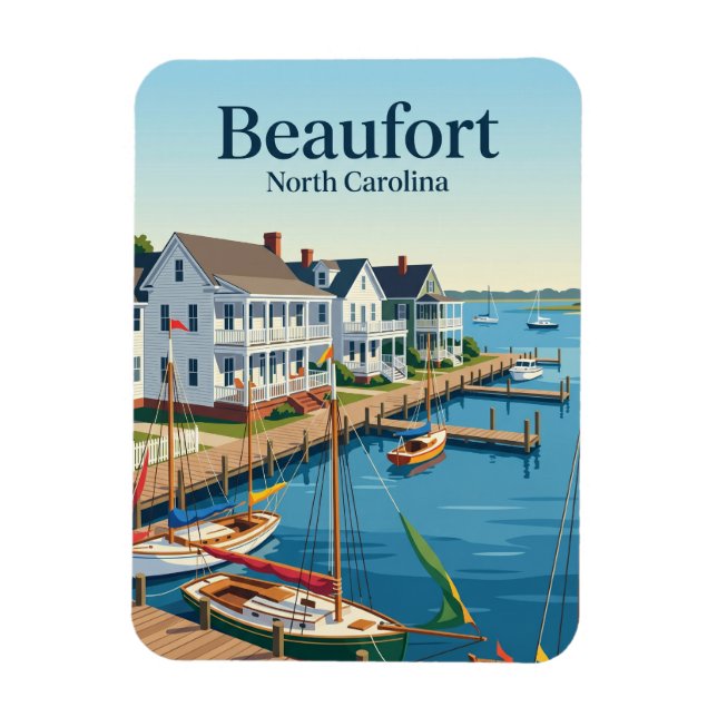 Beaufort North Carolina Magnet (Vertikal)