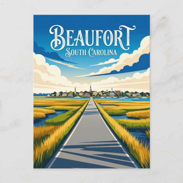 Beaufort USA Vykort (Framsida)