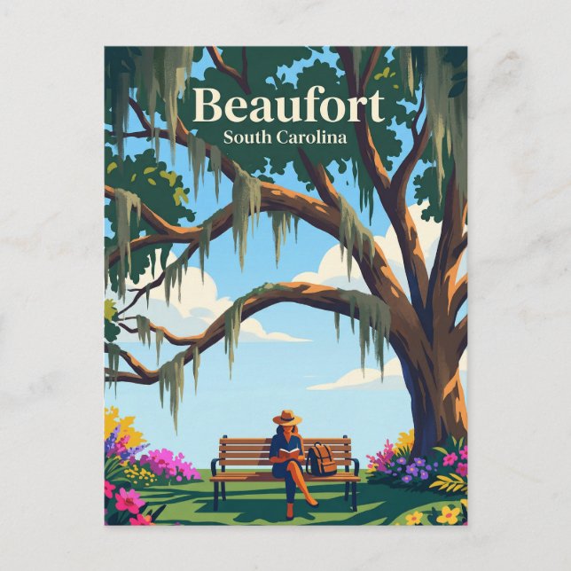 Beaufort USA Vykort (Framsida)