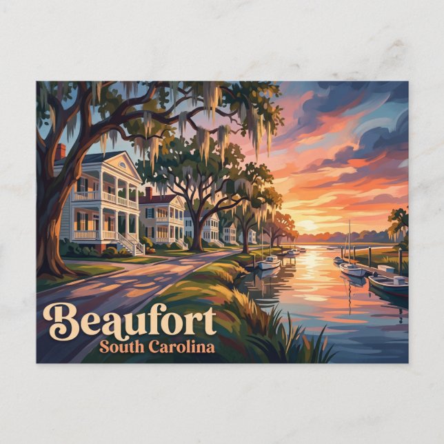 Beaufort USA Vykort (Framsida)