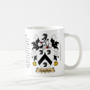 Beaulieu, ursprung, det menande och vapenskölden kaffemugg