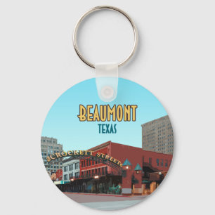 Beaumont Texas Downtown Crockett Street Vintage Nyckelring