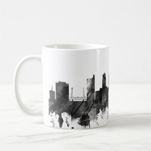 Beaumont Texas Skyline BW Kaffemugg