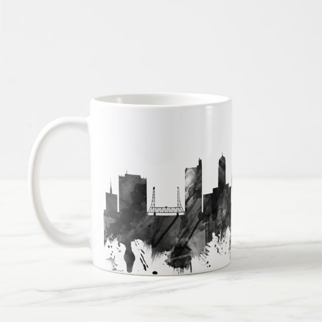 Beaumont Texas Skyline BW Kaffemugg (Vänster)