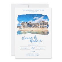 Beauport Hotel Massachusetts lokal akvarell 