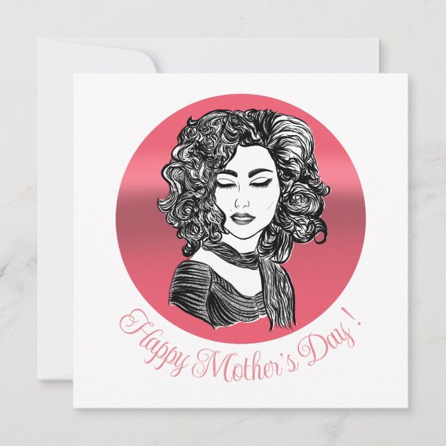 Beauté cheveux bouclés - fête des mères (Framsida)