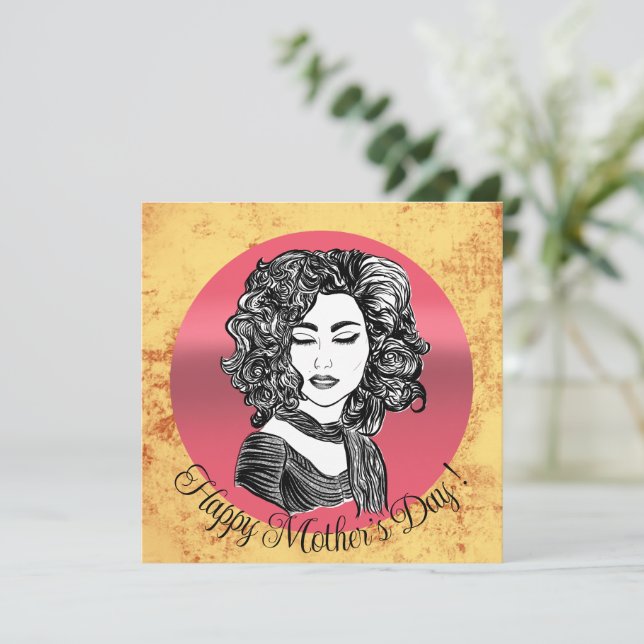 Beauté cheveux bouclés - fête des mères (Stående Fram)