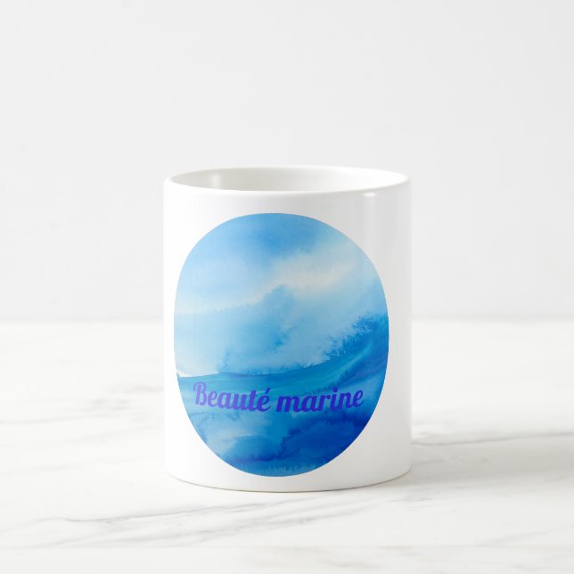 Beauté marine vague kaffemugg (Center)