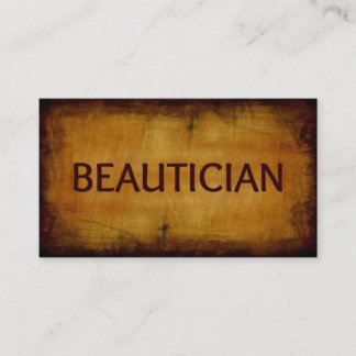 Beautician Antique Brushed Affärskort Visitkort