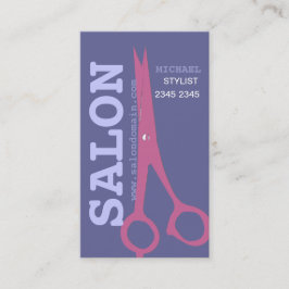 Beautician Beauty Salon Elegance Modern Scissors Tidsbeställning Kort