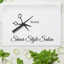 Beautician Custom Name Towels Kökshandduk