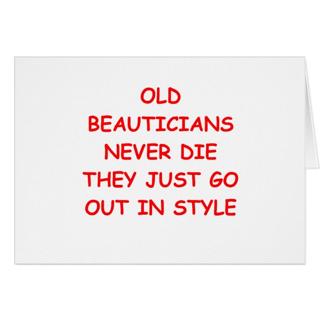 BEAUTician Hälsningskort (Framsidan Horizontal)