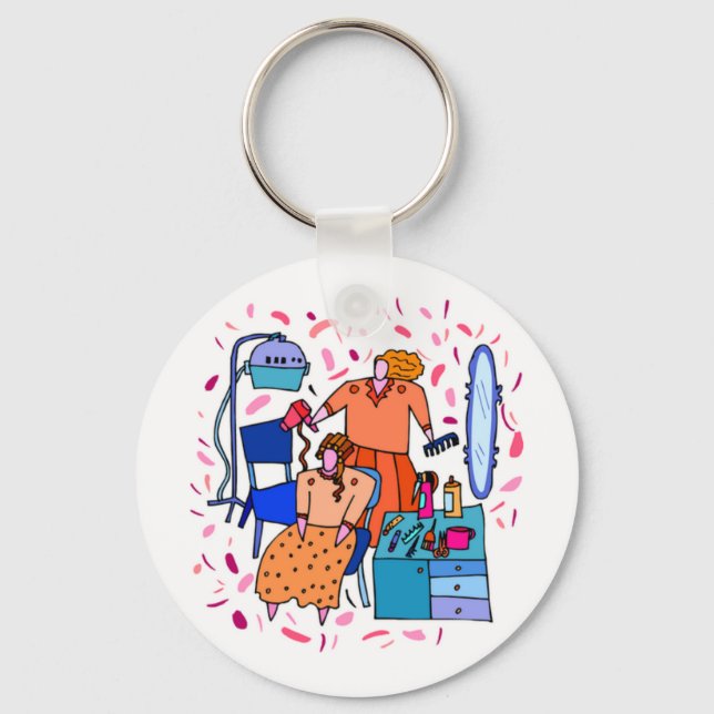 Beautician Keychain Nyckelring (Framsida)