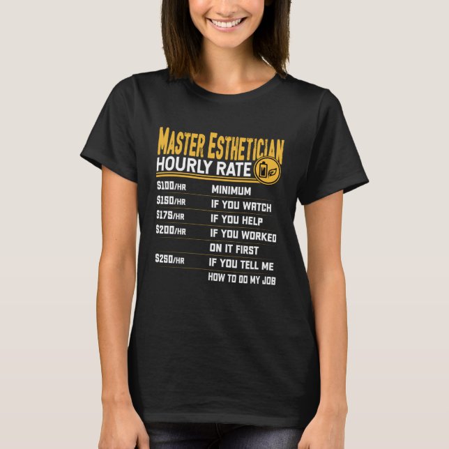 Beautician Skincar T Shirt (Framsida)