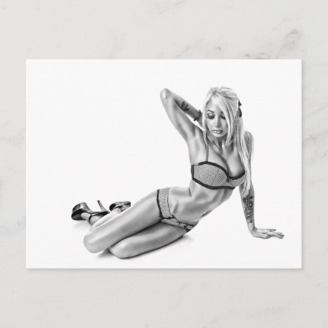 Beautiflul tattooed Suicidegirl Vykort (Framsida)