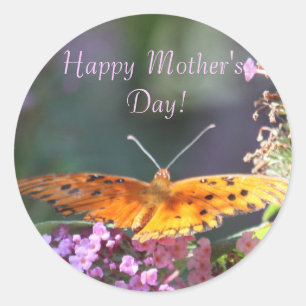 Beautifly butterfly Mors dag Stickers Runt Klistermärke