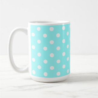 Beautiful 50's Green With White Polka Dots Kaffemugg
