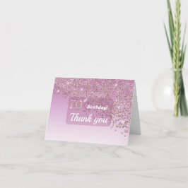 Beautiful 70th Birthday Rose Gold Glitter  Tack Kort