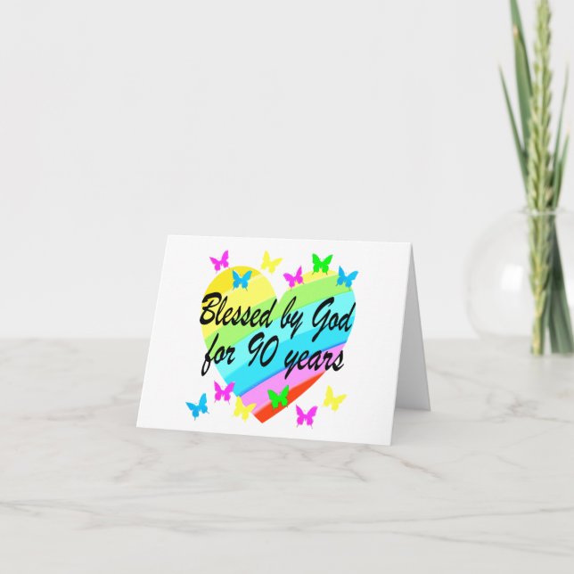 BEAUTIFUL 90:E KRISTISK PRAYERFORMGIVNING AV BIRTH KORT (Framsida)