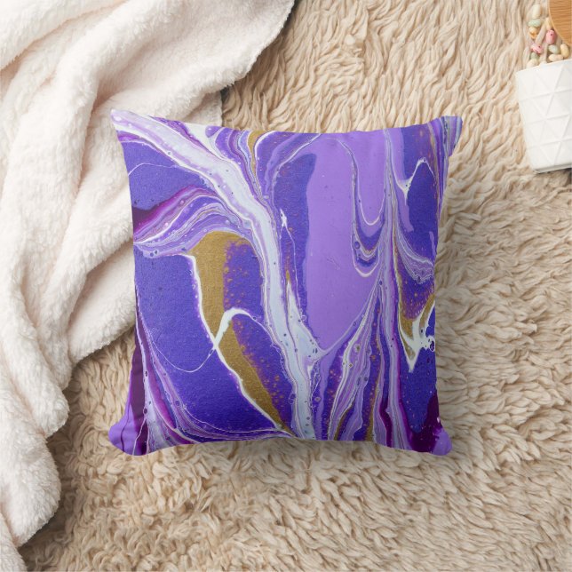 Beautiful Abstract Painting Throw Pillow Kudde (Filt)