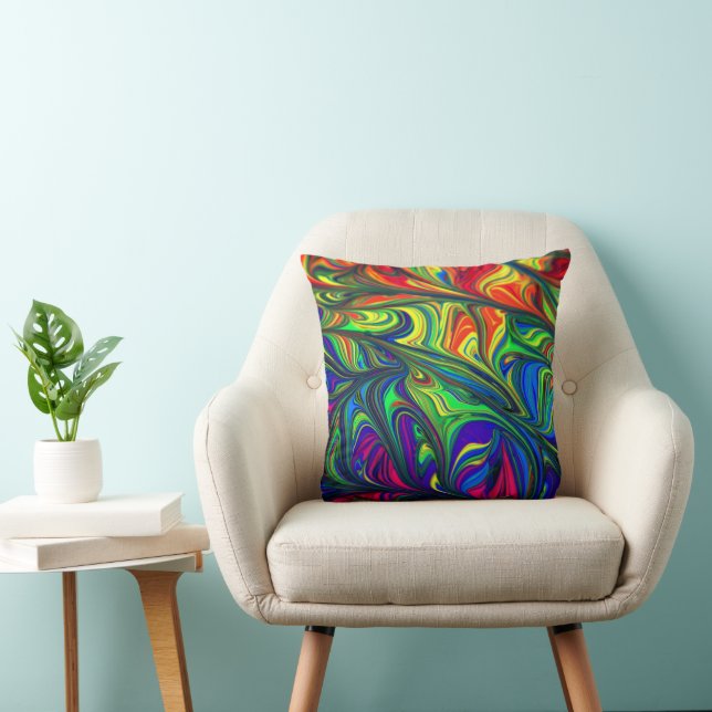 Beautiful Abstract Throw Pillow Kudde (Stol)